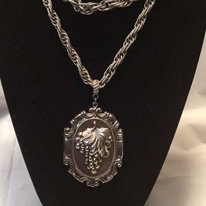Vintage Whiting Davis Grape Pendant Necklace